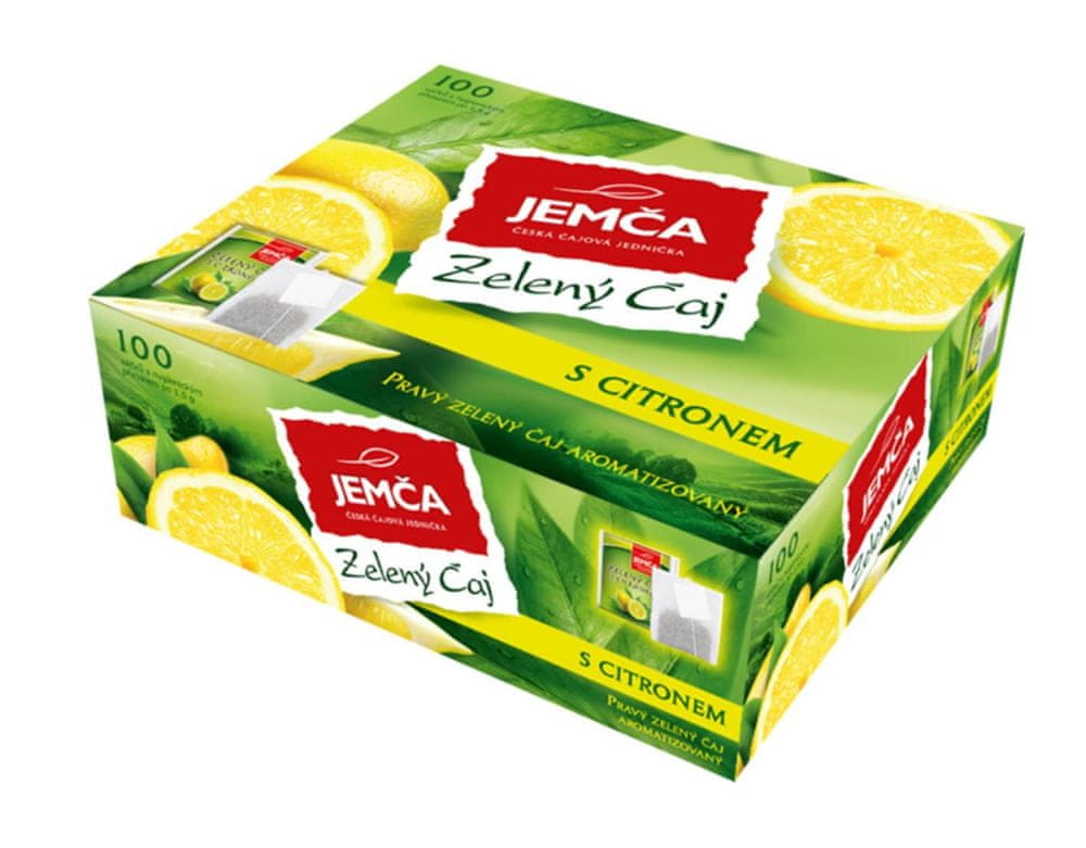 WEBHIDDENBRAND Zelený čaj Jemča - gastro, s citrónom, 100x 1,5 g